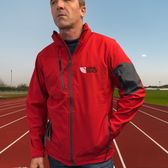 Andy wearing OpenTrack branded jacket