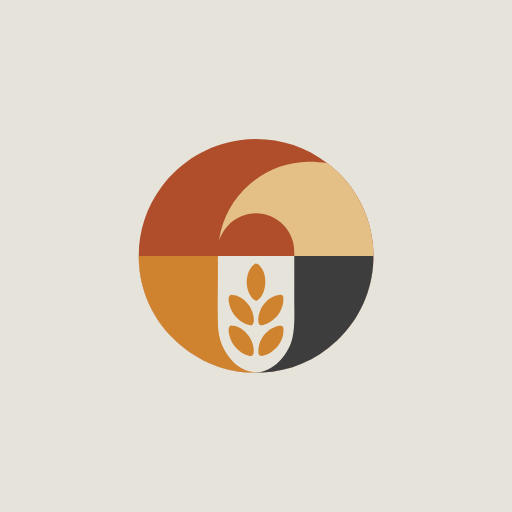 Symbol mark for the fictional bakery brand Hearth & Crumb by Ideogram v3, traced