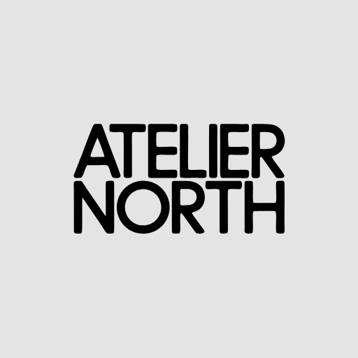 Ideogram v3's winning wordmark for Atelier North, condensed monochrome capitals